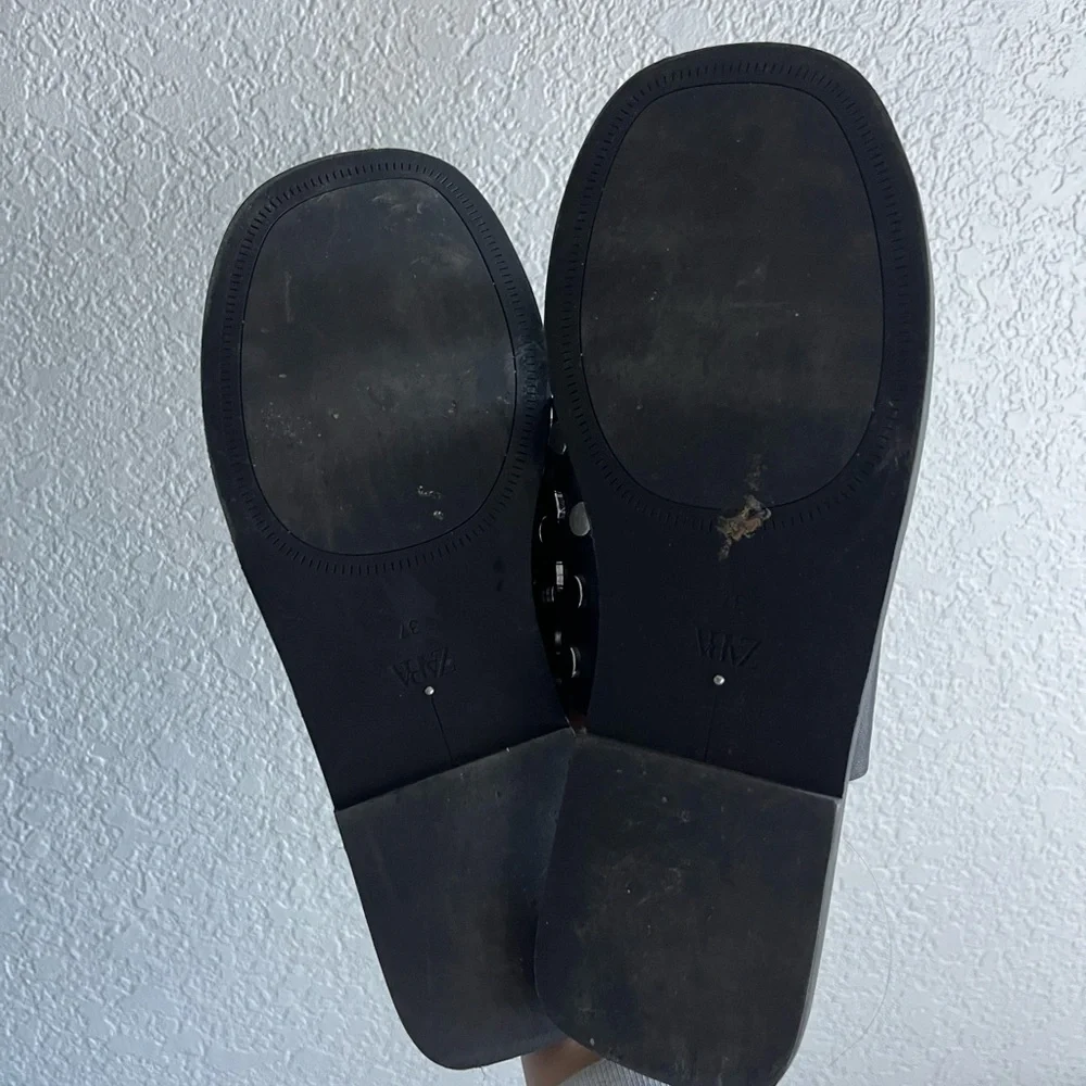 zara genuine leather studded sandals - Picture 3 of 5
